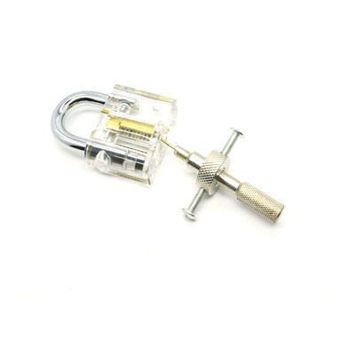 comprare Diamante trasparente lucchetto pratico acrilico metallico lucchetto pratico pick set per principianti per la pratica fabbricazione online