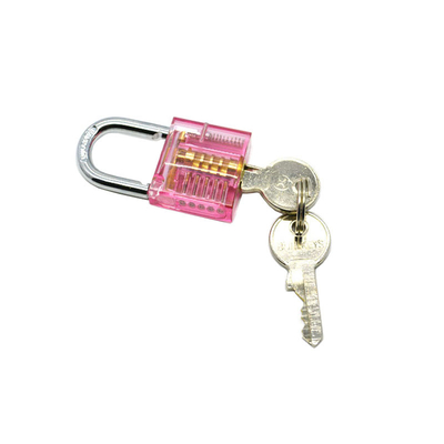 comprare Mini-versione lucchetto rosa trasparente pratico attrezzi per fabbri fabbricazione online